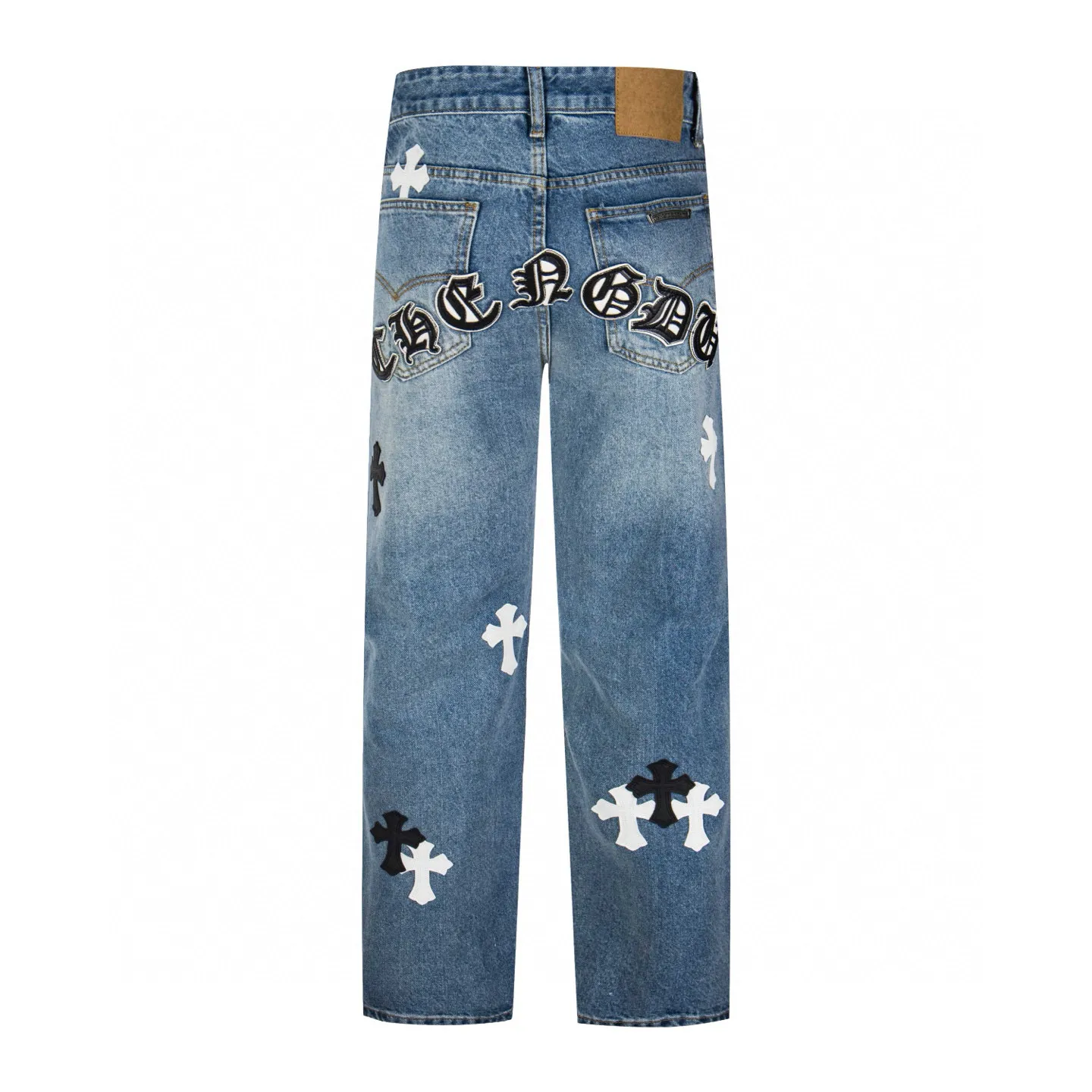Chrome Hearts Light Blue Black White ch ， ！！ Premium ， ， ， zp ， Breathable ， ， ， ！ up！ ： # ：Blue Size：28 30 32 34
